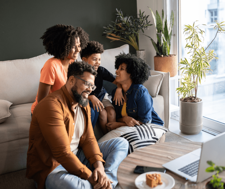 A Bahamian family living happily together.